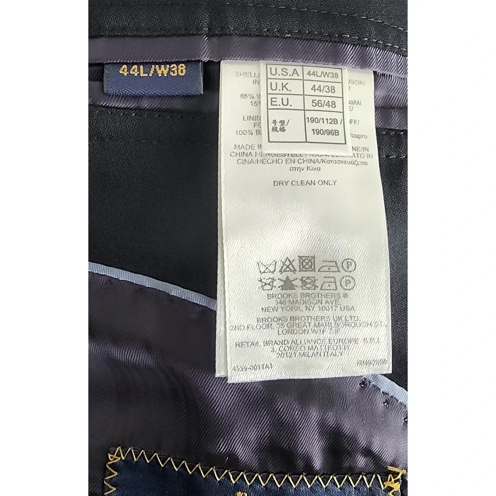 Brooks Brothers Men's Brookscool 2 Button Navy Blue Sports Coat Size 44 L